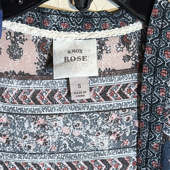 Knox Rose Lightweight Kimono Boho Cardigan Cover Up - Picture 5 of 10